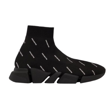Balenciaga Speed 2.0 Sneaker 'All Over Logo - Black' Balenciaga Speed 2.0 Sneaker 'All Over Logo - Black'